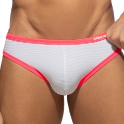 Slip de bain de la marque ADDICTED - Bikini de Bain Snow - Rose Neon - Ref : ADS360 C34