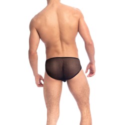 Slip, Tanga de la marque QURIOSÉ - Sheer Sensations - Micro Slip Quriosé - Ref : QU01 MES BLK