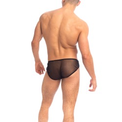 Slip, Tanga de la marque QURIOSÉ - Sheer Sensations - Micro Slip Quriosé - Ref : QU01 MES BLK