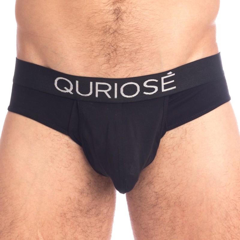 Slip, Tanga de la marque QURIOSÉ - Let me Out Noir - Slip Quriosé - Ref : QU21 TWO 1002