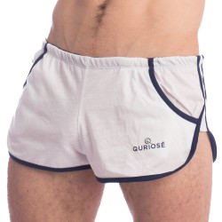 Short de la marque QURIOSÉ - Swing it Blanc - Split Shorts Quriosé - Ref : QL05 SWI WHT