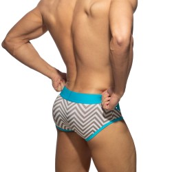 Slip de bain de la marque ADDICTED - Slip Swimderwear Zig-Zag - Ref : AD1344 C08