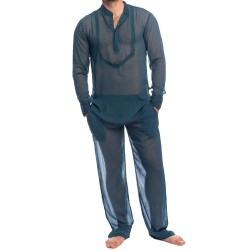 Manches longues de la marque L HOMME INVISIBLE - Chantilly Teal - Chemise Tunique L Homme Invisible - Ref : HW143 CHA 015