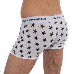  Boxer long étoiles - blanc - GARÇON FRANÇAIS BOXER18-BLANC ETOILES 