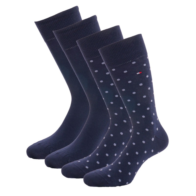  2er-Pack gepunktete Socken - navy - TOMMY HILFIGER 100002654-004 