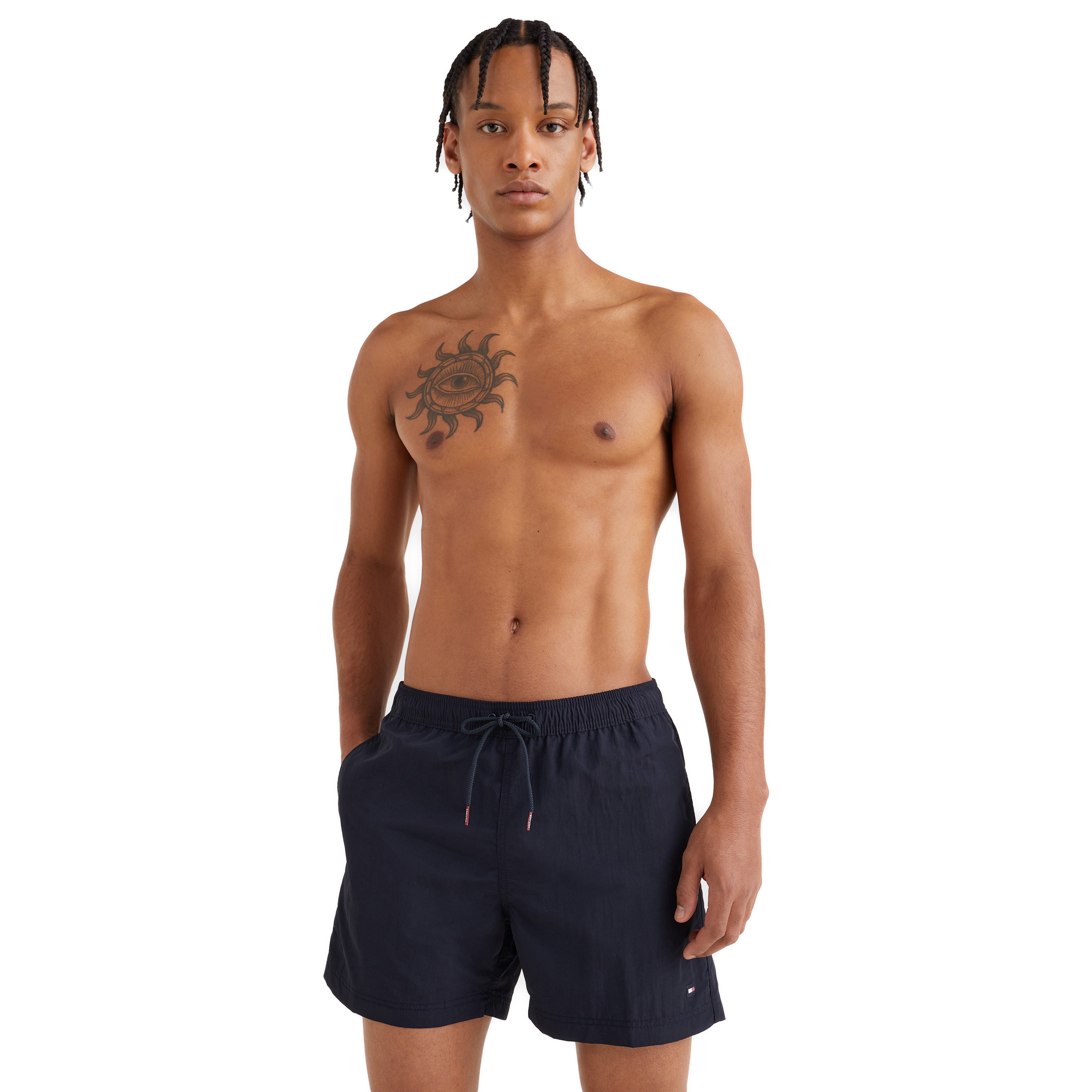 navy blue swim short