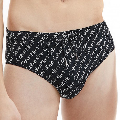  Slip de bain - Core Solids noir - CALVIN KLEIN KM0KM00746-0GQ 