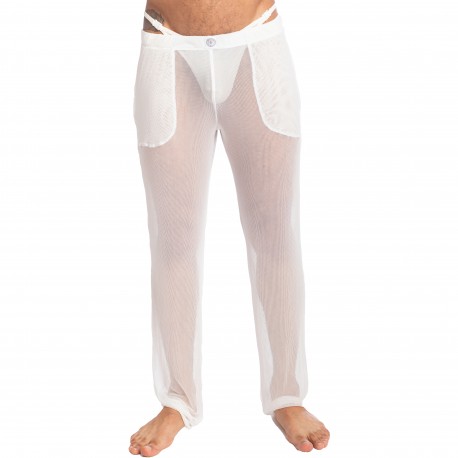 YiZYiF Men's See Through Beach Shorts Underwear Swim Trunks Watershort  Lounge Pants White Medium | WantItAll