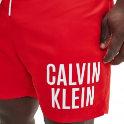  Pantaloncini da bagno con cordoncino medio Intense Power - rosso - CALVIN KLEIN KM0KM00701-XNL 