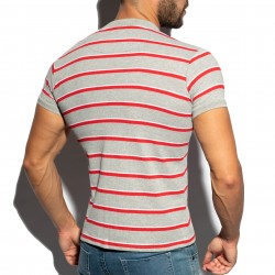  Polo Shirt Stripes - rouge - ES COLLECTION POLO34-C11 