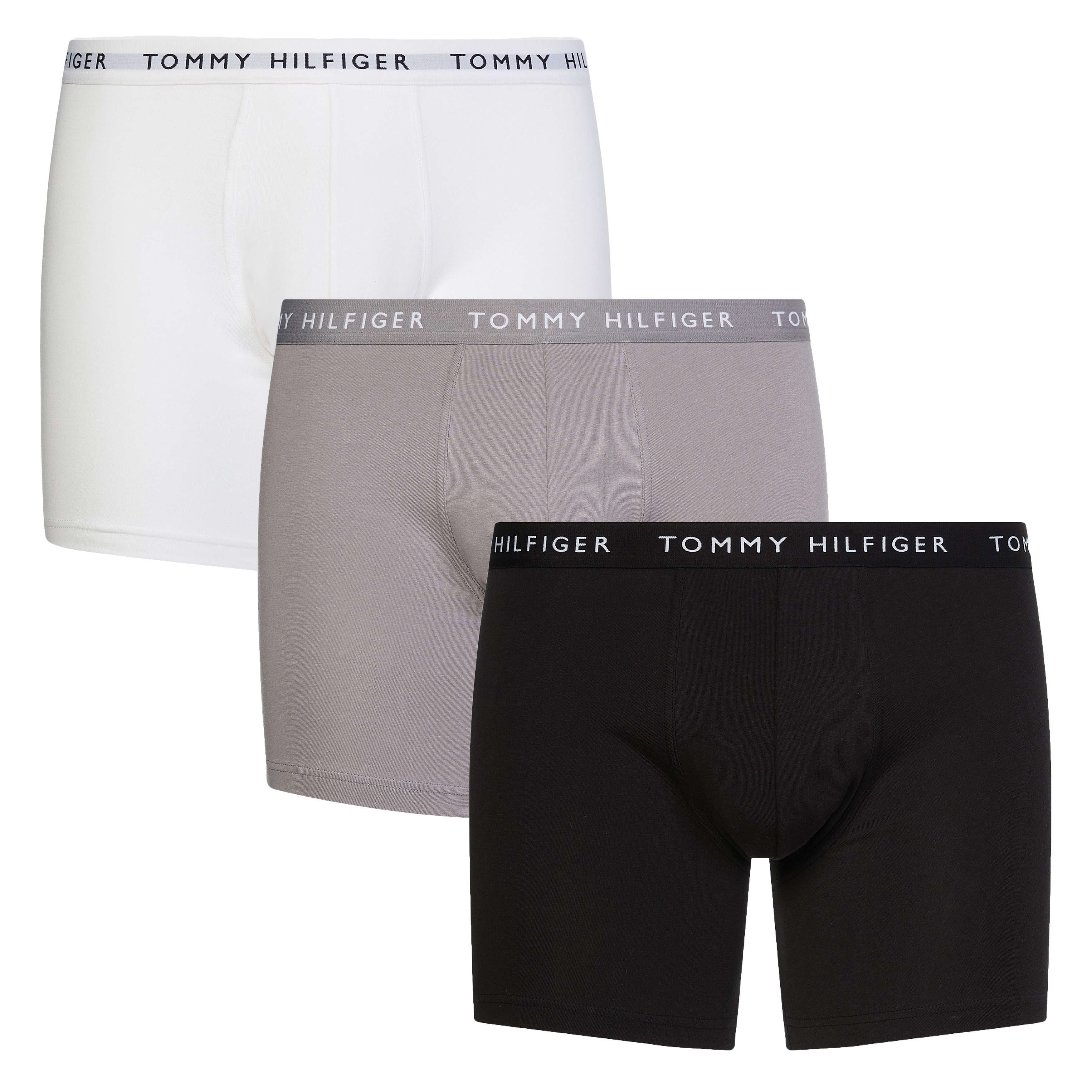 Tommy Hilfiger 3P - Briefs - medium grey htr/white/black/grey - Zalando.de