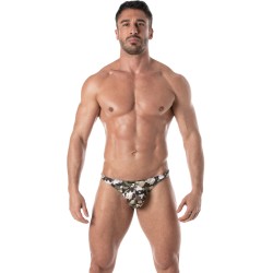 Slip de bain de la marque TOF PARIS - String de bain Iconic - camo - Ref : TOF253K