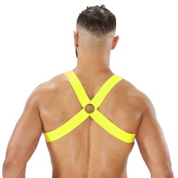 Aprovechar de la marca TOF PARIS - Arnés elástico Fetish TOf paris - Amarillo Fluo - Ref : H0017JF