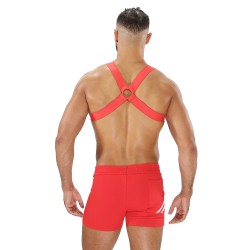 Harness of the brand TOF PARIS - Fetish Elastic Harness TOf paris - Red - Ref : H0017R