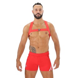 Harness of the brand TOF PARIS - Fetish Elastic Harness TOf paris - Red - Ref : H0017R