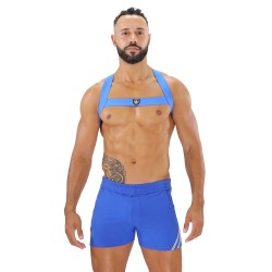 Harness of the brand TOF PARIS - Fetish Elastic Harness TOf paris - Blue - Ref : H0017BU