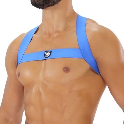 Harness of the brand TOF PARIS - Fetish Elastic Harness TOf paris - Blue - Ref : H0017BU