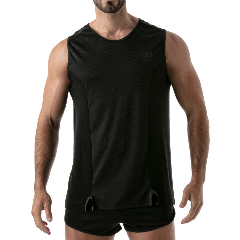 Nach oben der Marke TOF PARIS - Tanktop Total Protection Tof Paris - Schwarz - Ref : TOF142N