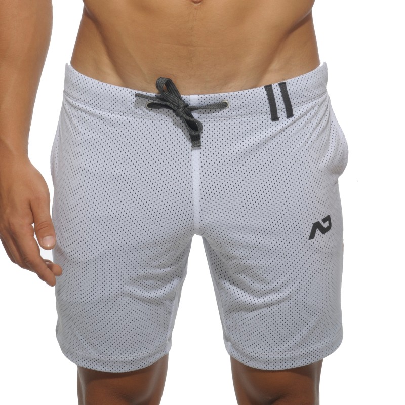 Bermuda de la marca ADDICTED - Pantalones cortos Bermuda de malla de lazo - blanco - Ref : AD357 C01