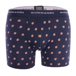 Boxershorts, Shorty der Marke SCOTCH & SODA - 2er-Pack bedruckte Boxershorts aus Bio-Baumwolle von Scotch&Soda – Blau - Ref : 70