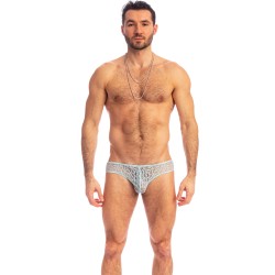 Slip del marchio L HOMME INVISIBLE - Fleur d Ether Ciel - Mini Slip - Ref : UW30 FDE 021