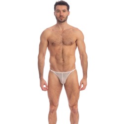 Bath Brief of the brand L HOMME INVISIBLE - La Crème - Thong Striptease - Ref : MY83 VEI 011