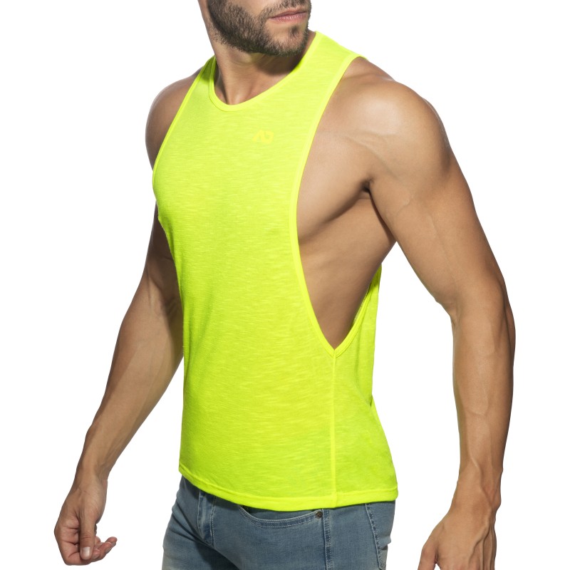 Canotta del marchio ADDICTED - Sottile fiamma bassa rider - neon giallo - Ref : AD1108 C31