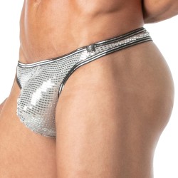 Thong of the brand TOF PARIS - Tof Paris silver sequin thong - Ref : TOF363A